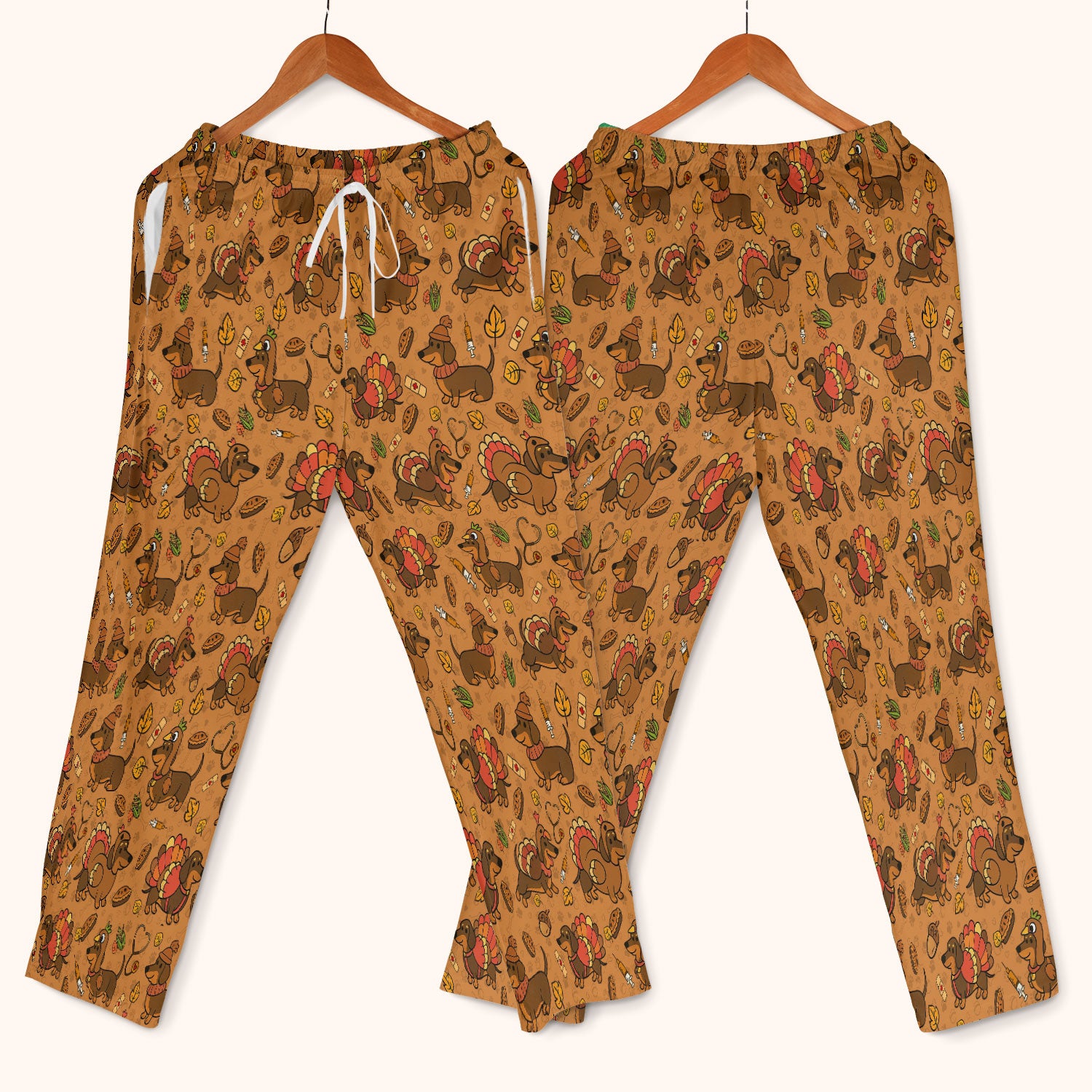 Thanksgiving Dachshund Scrubs Set - Cute Dog Turkey Medical Uniform for Nurses - Funny Holiday Gift for RN CNA LPN