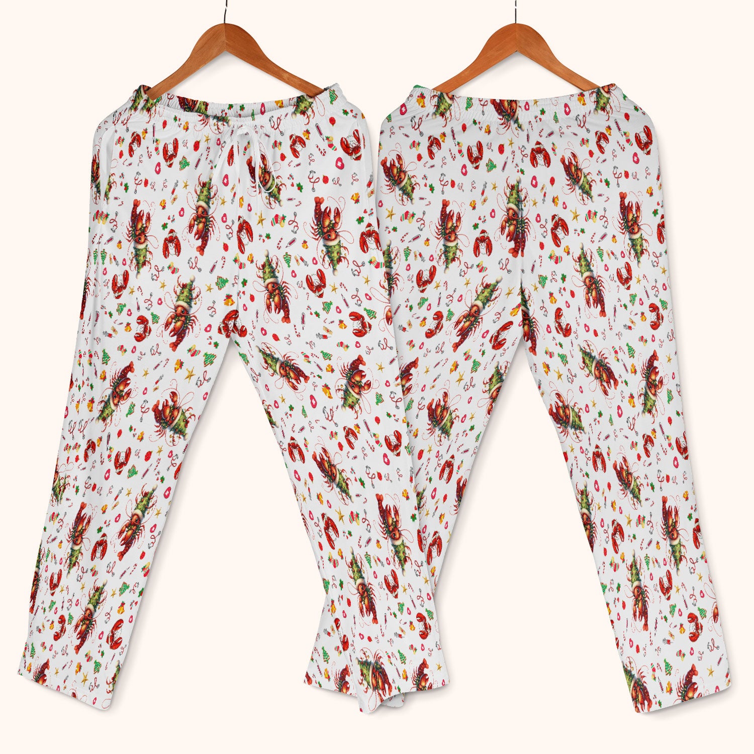 Whimsical Crawfish Christmas Scrub Set – Southern Christmas Cajun Holiday Crawfish Pattern – Cute Medical Uniform for Nurses, Vets And Healthcare Workers