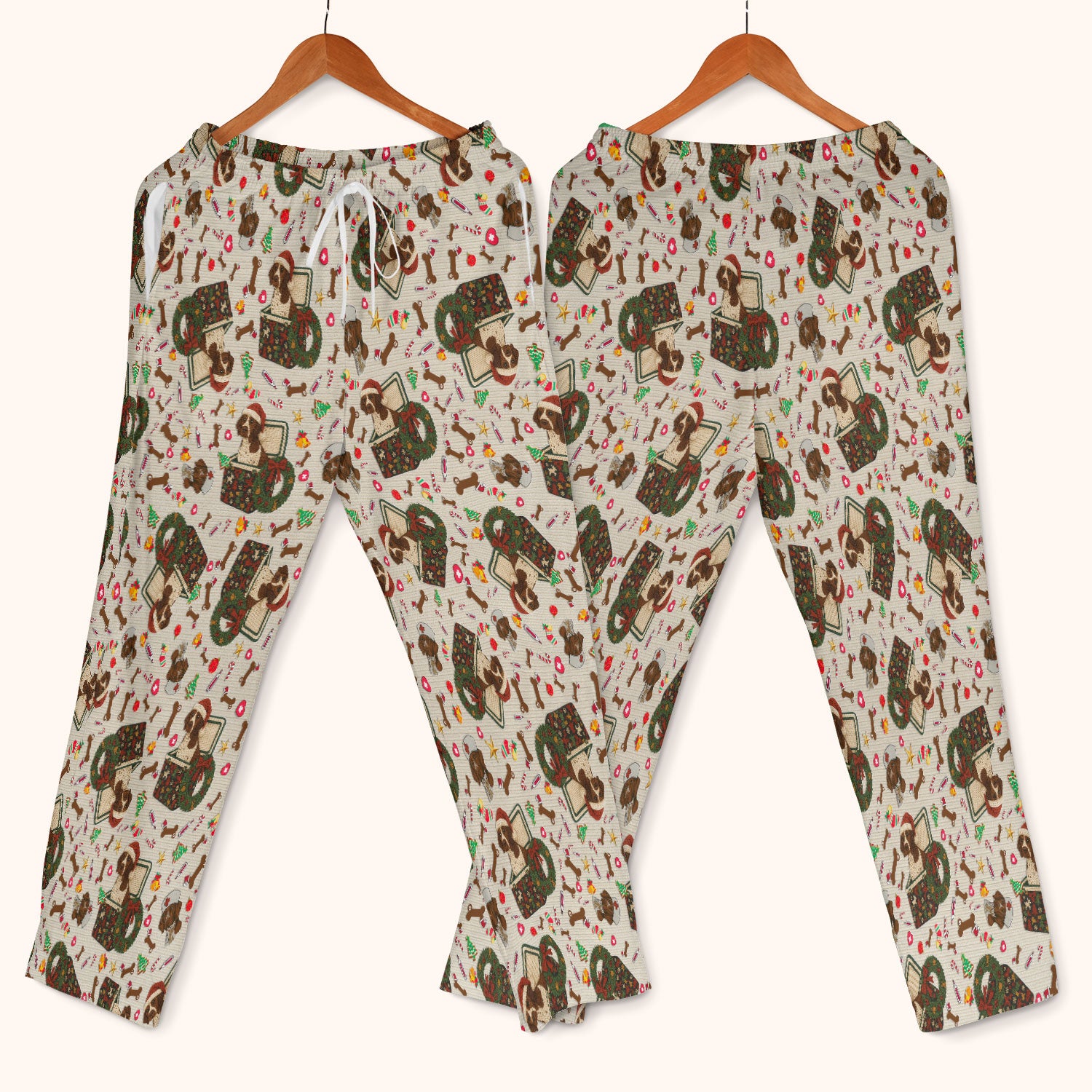 Funny Christmas Dog Scrub Set – Cute Pet Lover Holiday Pattern – Festive Medical Uniform for Nurses and Animal Care Workers