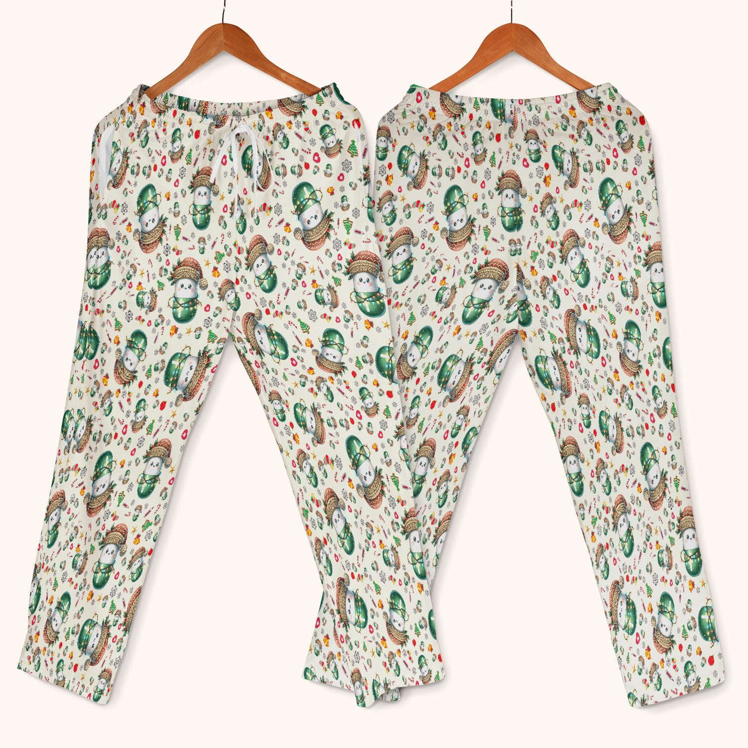 Pharmacy Tech Christmas Scrub Set – Cute Green Snowman Print Nurse Outfit – Funny Holiday Medical Uniform for Pharmacists