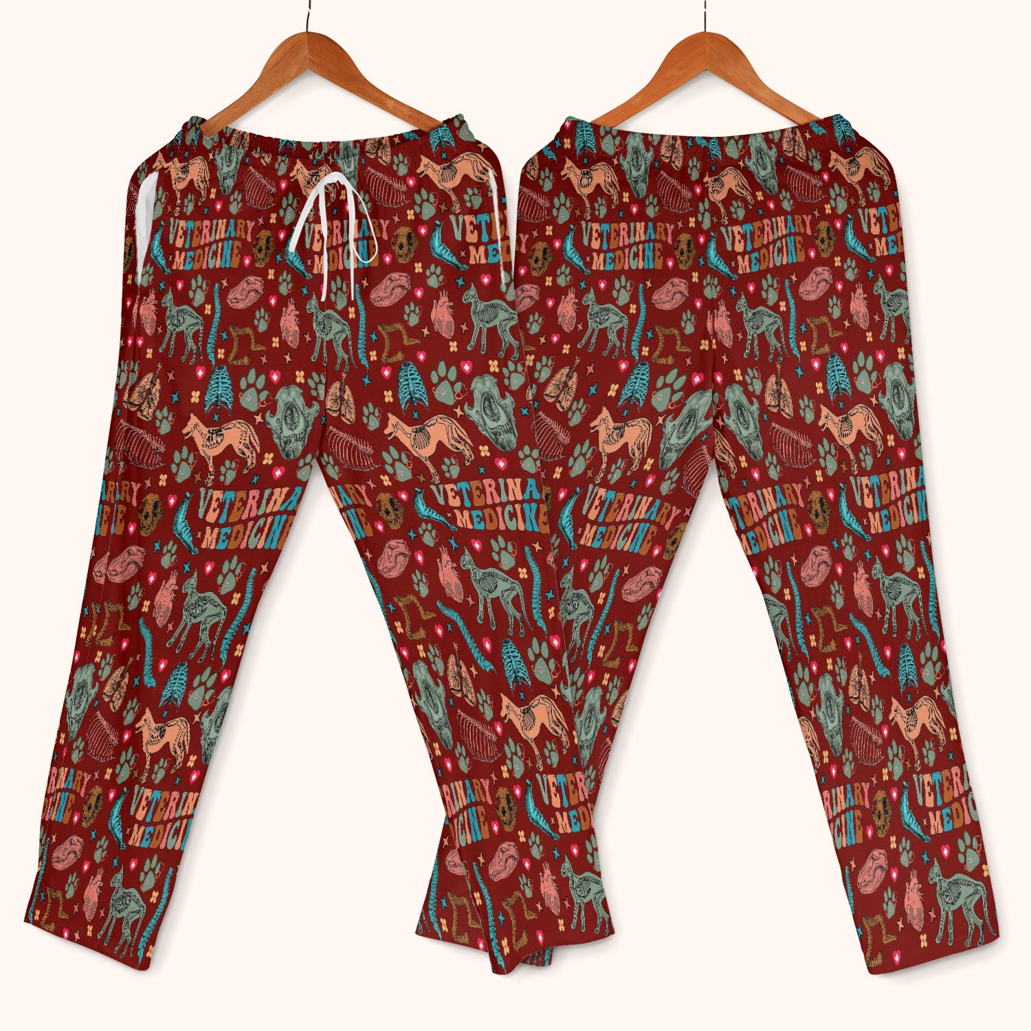 Vet Tech Scrub Set - Veterinary Medicine Scrubs Pants and V Neck Top - Animal Medical Uniform for Women Nurse Gift