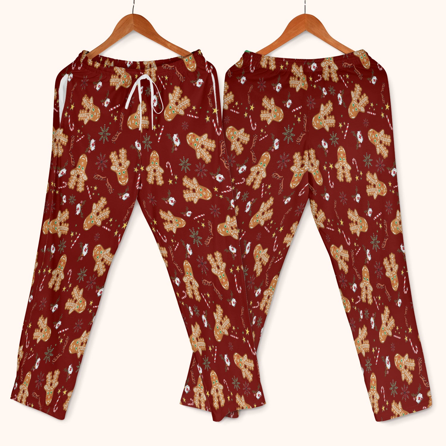 Gingerbread Cookies Reindeer Women's Scrub Sets - Comfortable Scrubs for Nurses - Funny Christmas Med Uniform