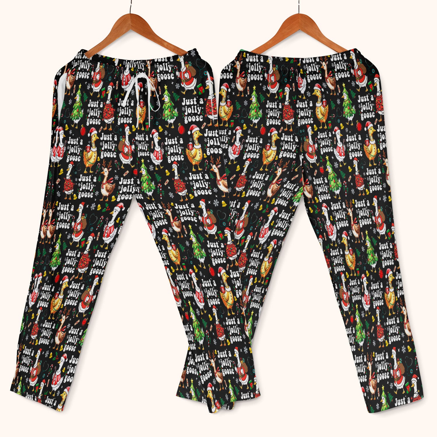 Just a Jolly Goose Funny Christmas Scrub Set - Holiday Medical Uniform for Nurse - Santa Goose Pants and Top