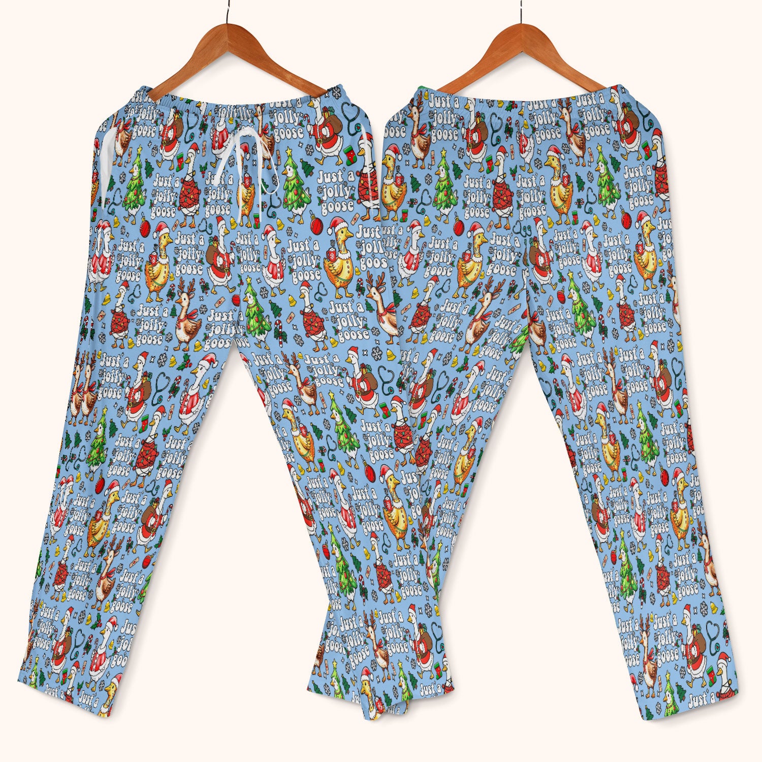 Christmas Goose Scrub Set for Nurse - Funny Jolly Holiday Medical Uniform for Women