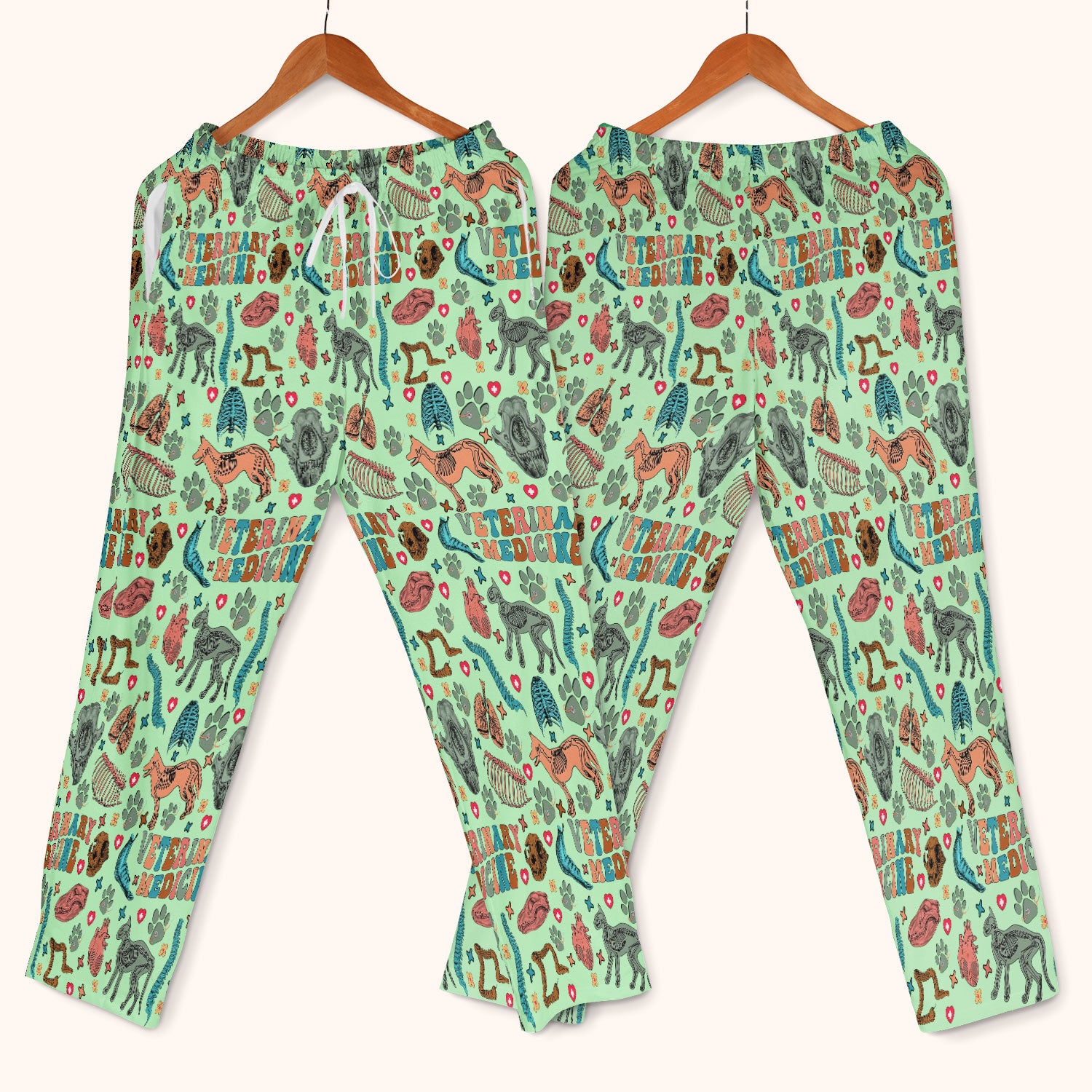 Vet Tech Scrub Set - Veterinary Medicine Scrubs Pants and V Neck Top - Animal Medical Uniform for Women Nurse Gift