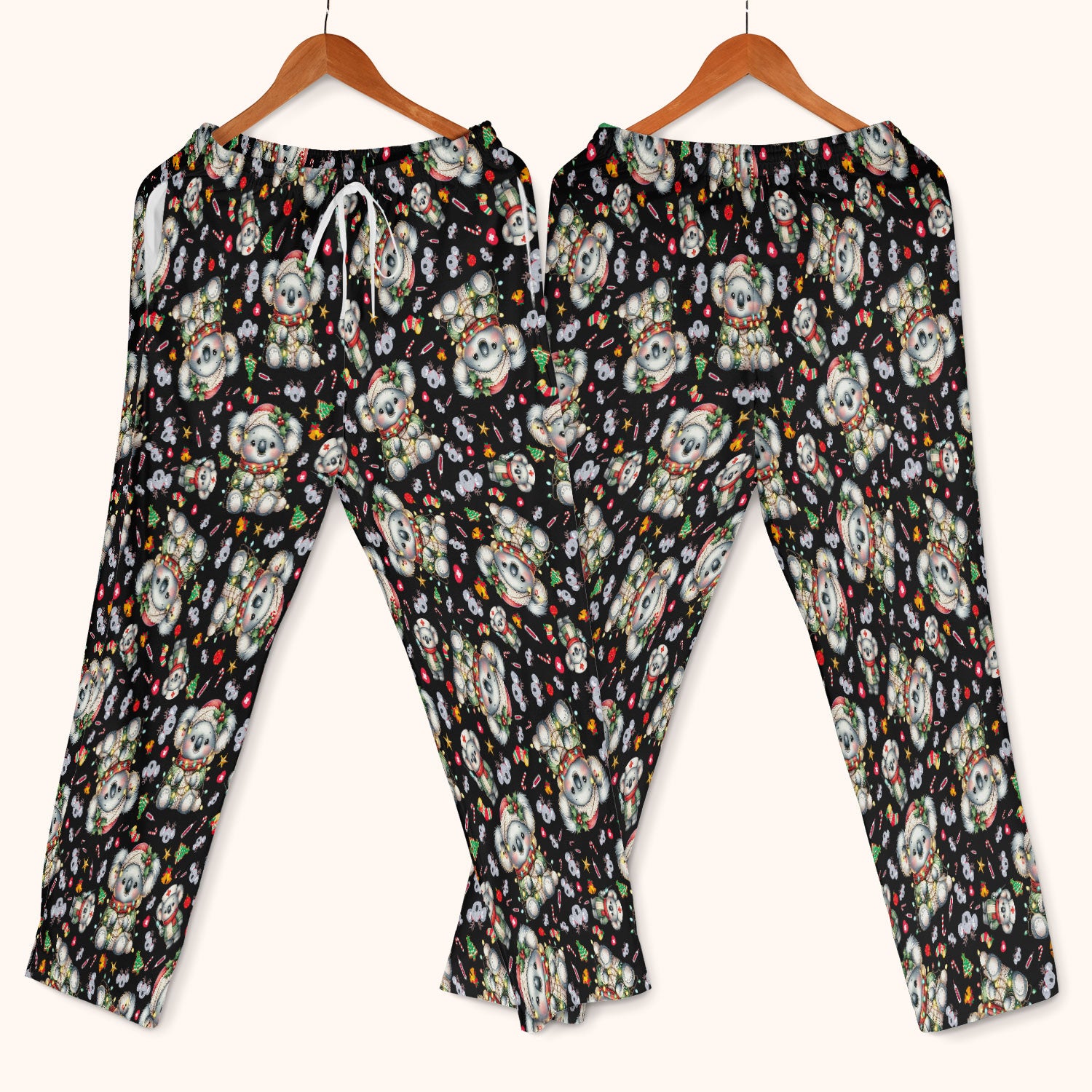 Christmas Koala Scrub Set - Cute Aussie Holiday Nursing Top and Pants - Funny Animal Medical Uniform