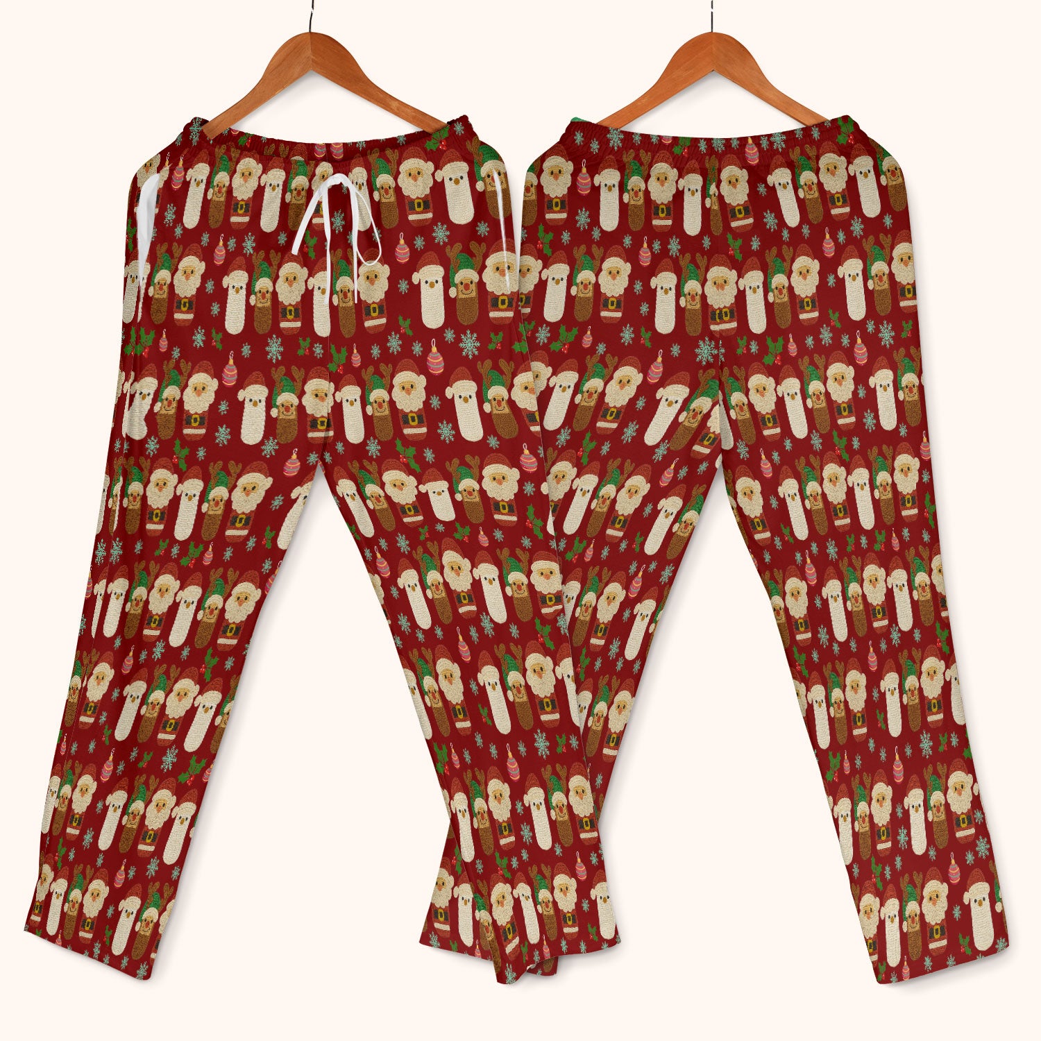 Christmas Santa Reindeer Snowman Scrub Set - Holiday Chill Pill Scrubs Pants and V Neck Top - Funny Medical Uniform for Women