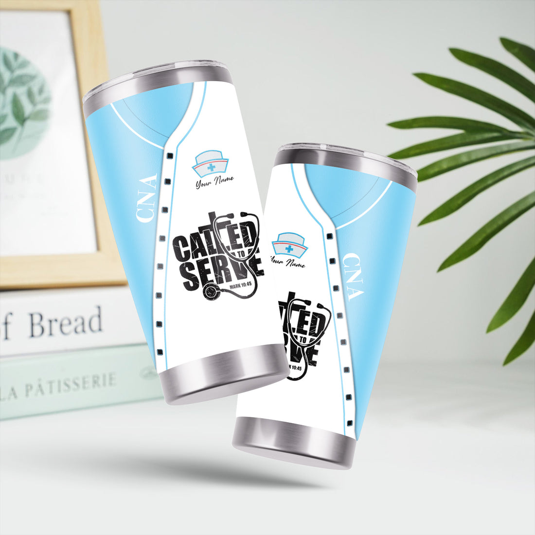 Personalized CNA Nurse Tumbler - Called to Serve Christian Mug - Appreciation Gift for Healthcare Worker & Nursing Staff