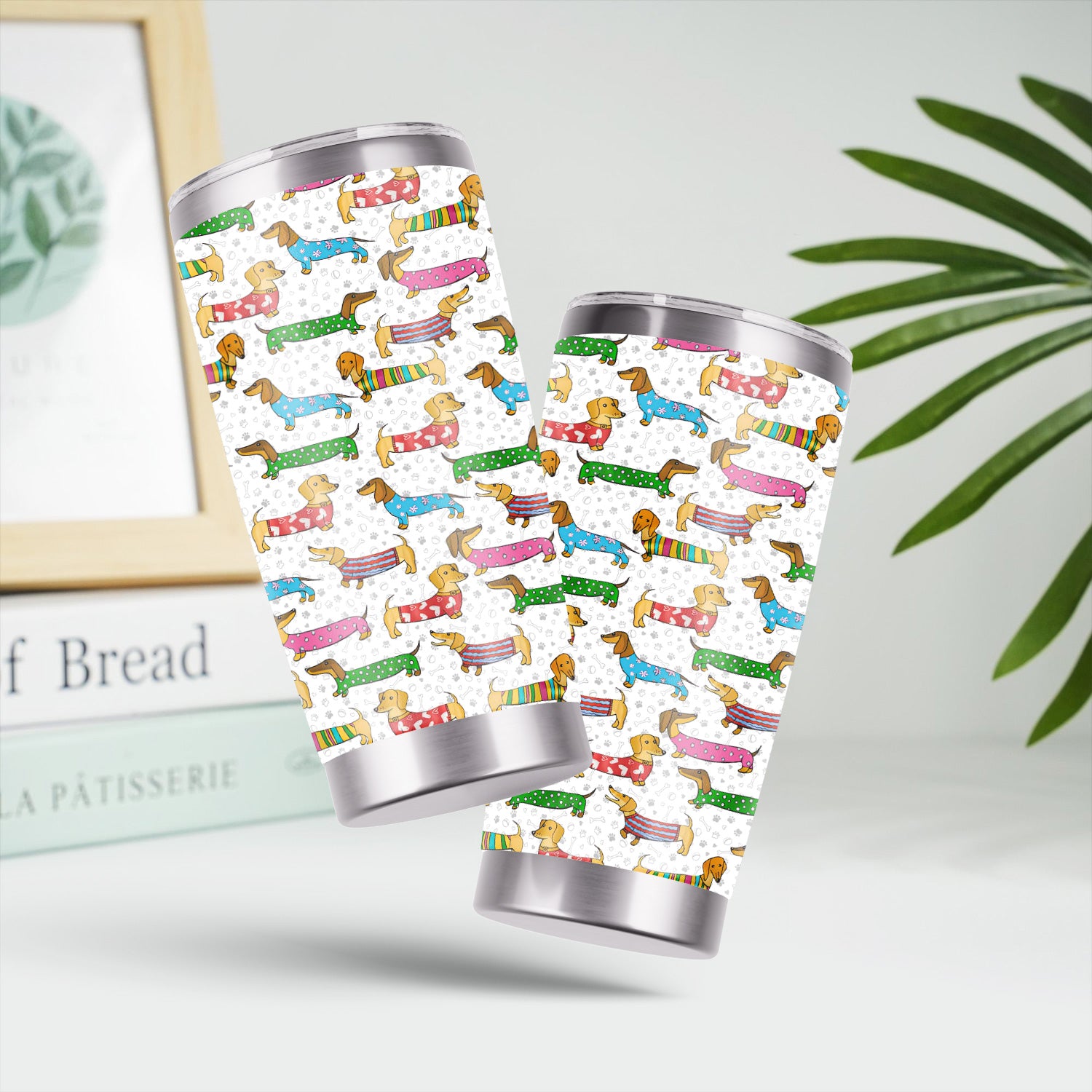 Doxie Puppies Nurse Tumbler - Cute Dachshund Gift for RN LPN CNA - Weiner Dog Stainless Cup for Healthcare Workers