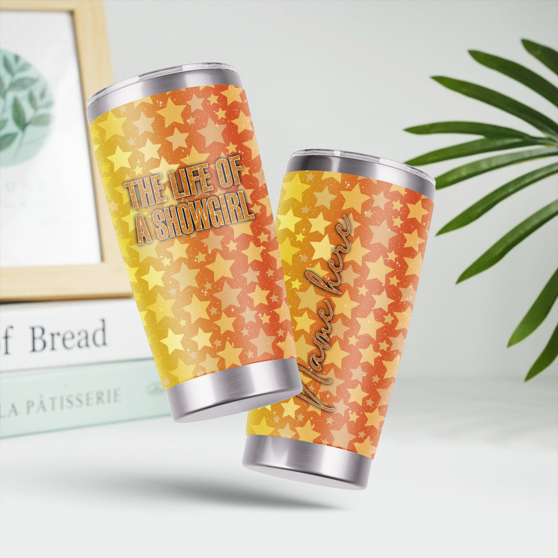Personalized Women's Showgirl Tumbler - Funny Quote & Glitter Star Graphic Design - Gift for RN LPN CNA
