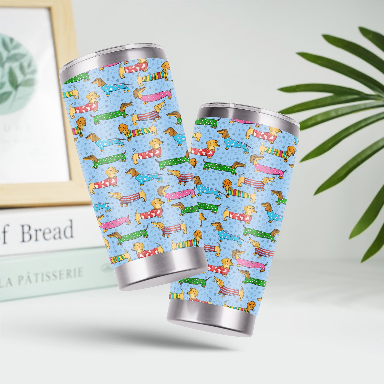 Doxie Puppies Nurse Tumbler - Cute Dachshund Gift for RN LPN CNA - Weiner Dog Stainless Cup for Healthcare Workers