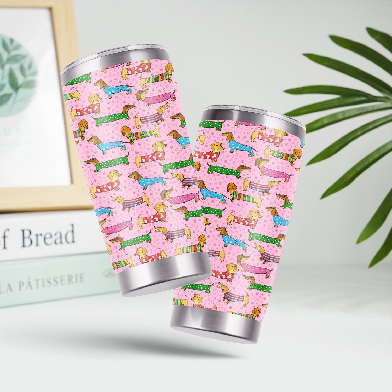 Doxie Puppies Nurse Tumbler - Cute Dachshund Gift for RN LPN CNA - Weiner Dog Stainless Cup for Healthcare Workers