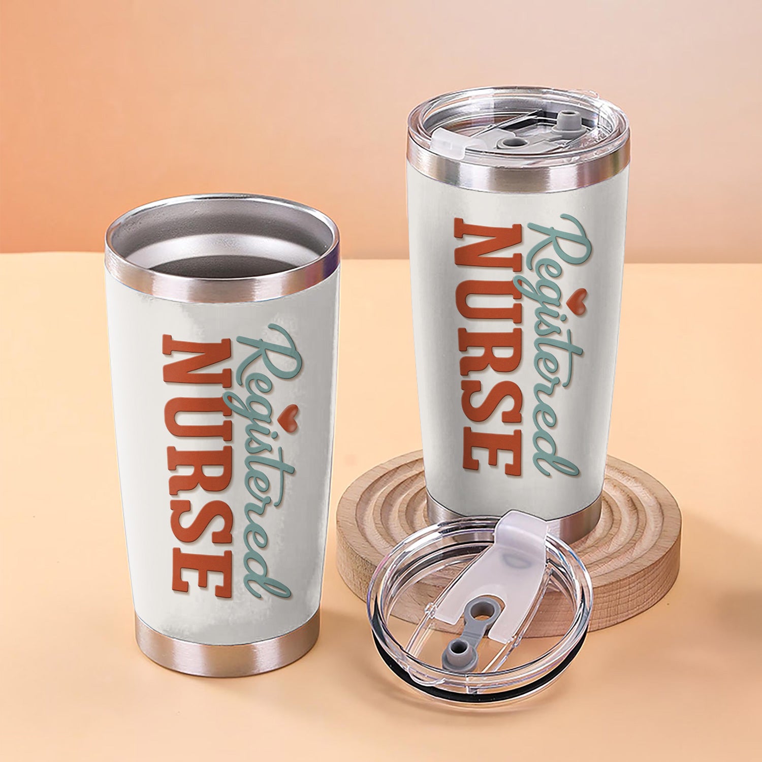 Personalized Registered Nurse Tumbler - Unique Nurse Design - Gift for Healthcare Professionals, RNs, and LPNs