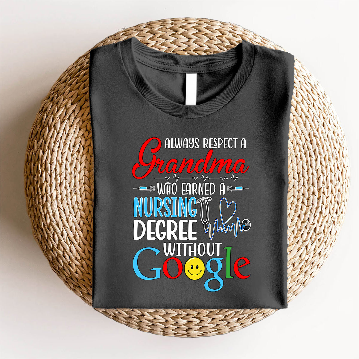 Funny Nursing Grandma Shirt, Respect Grandma Nurse Tee, RN LPN CNA Gift