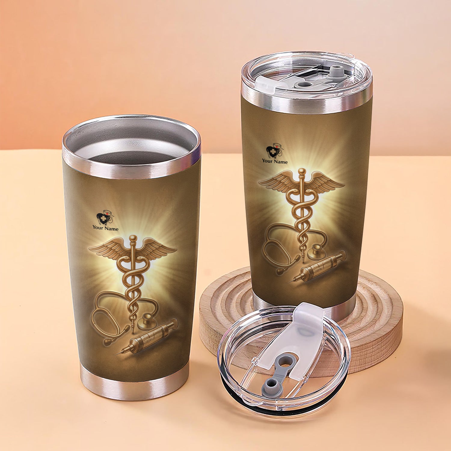 Personalized Faith Nurse Tumbler - Stainless Steel Medical Cup with Christian Quote - Thoughtful Gift for RN, LPN, CNA