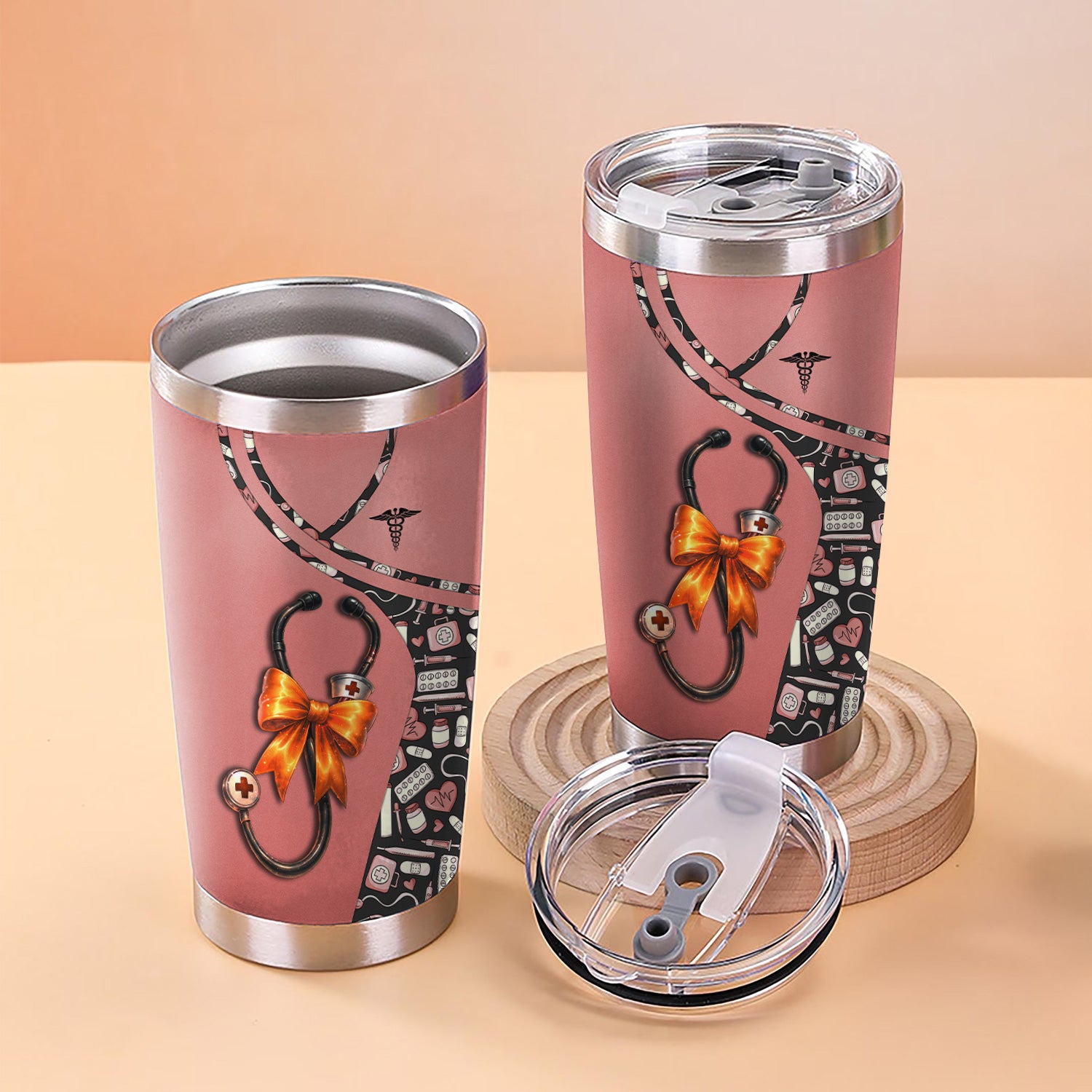 Personalized Retired Nurse Tumbler - Proud of the Work Quote - Gift for RN LPN CNA - Available in Multiple Colors