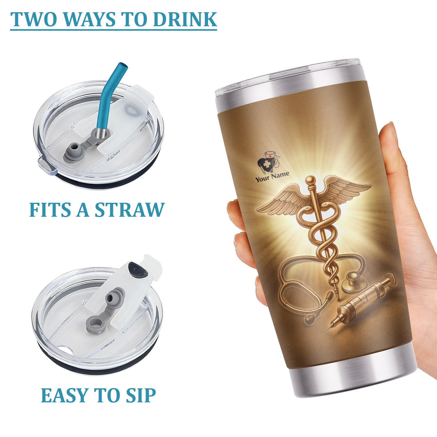 Personalized Faith Nurse Tumbler - Stainless Steel Medical Cup with Christian Quote - Thoughtful Gift for RN, LPN, CNA