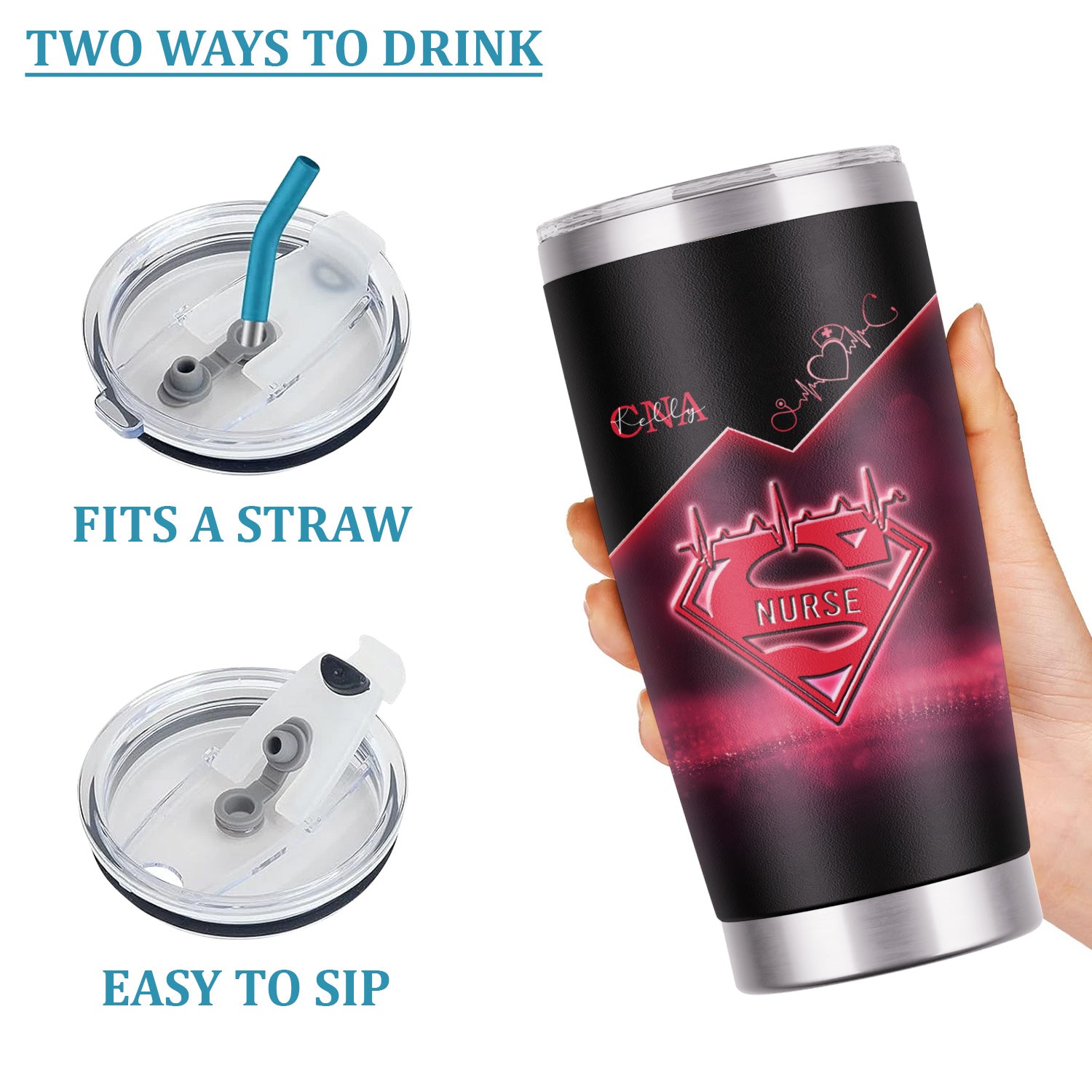 Funny Nurse Tumbler 5 Things You Should Know - Personalized CNA RN LPN Stainless Steel Mug - Gift for Healthcare Worker