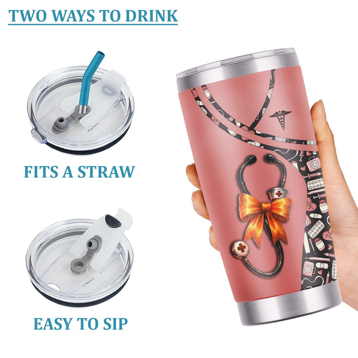 Personalized Retired Nurse Tumbler - Proud of the Work Quote - Gift for RN LPN CNA - Available in Multiple Colors