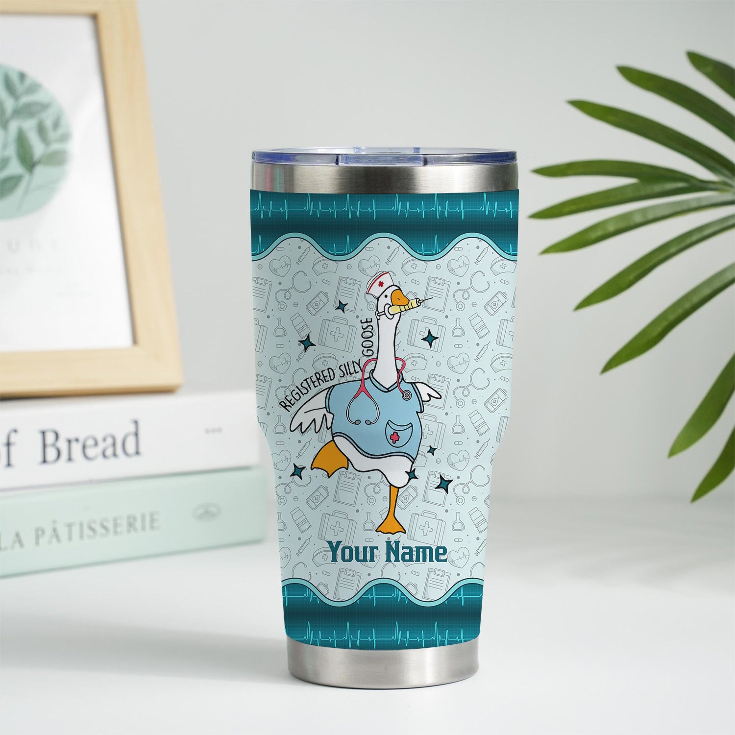Personalized Silly Goose Nurse Tumbler - Registered Silly Goose Design - Fun Gift for Healthcare Workers, Nurses, and RN LPN