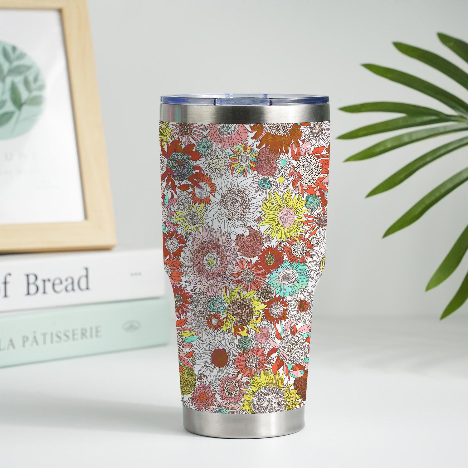 Sunflower Floral Tumbler for Nurses - Bright Medical Pattern RN LPN CNA - Appreciation Gift for Healthcare Workers & Nursing Teams