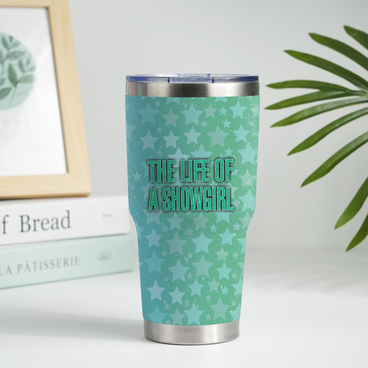 Personalized Women's Showgirl Tumbler - Funny Quote & Glitter Star Graphic Design - Gift for RN LPN CNA