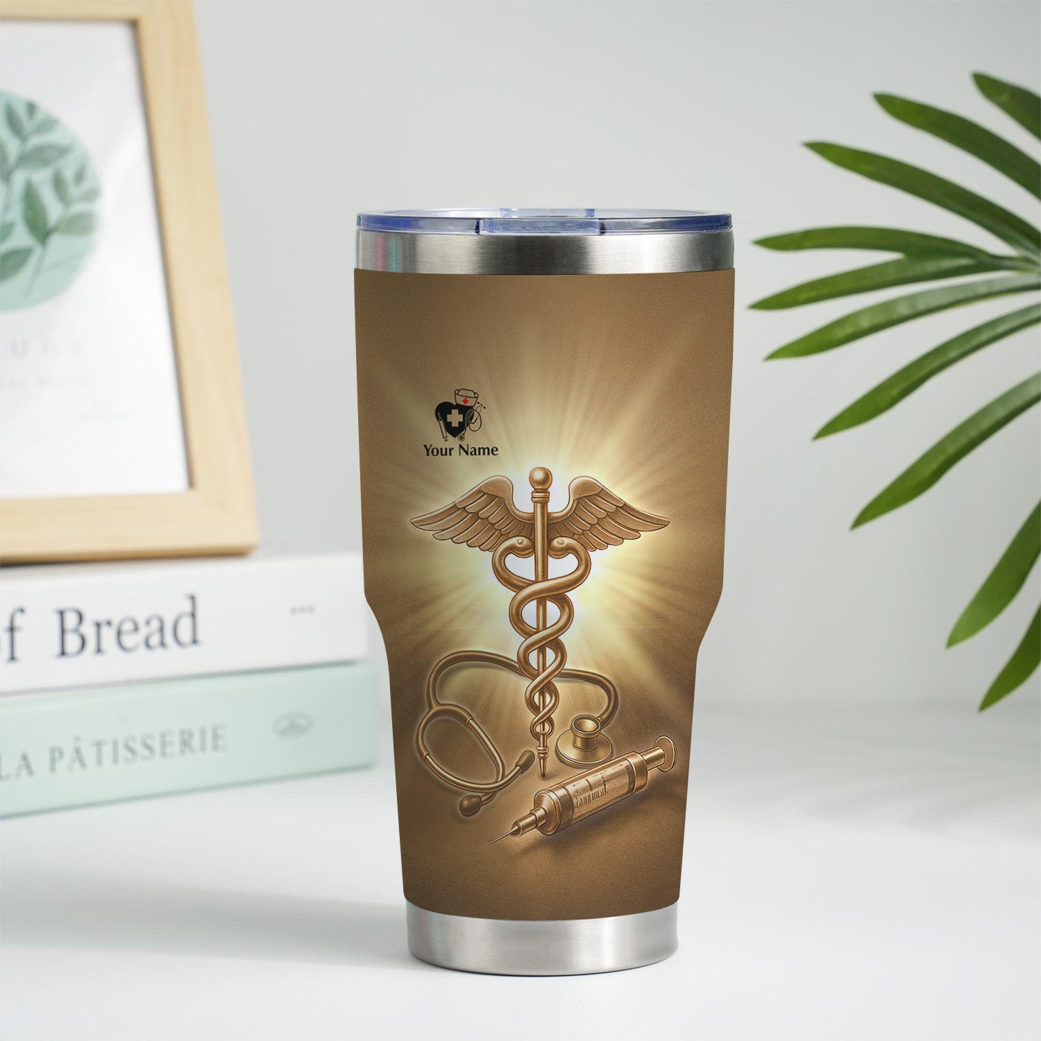 Personalized Faith Nurse Tumbler - Stainless Steel Medical Cup with Christian Quote - Thoughtful Gift for RN, LPN, CNA