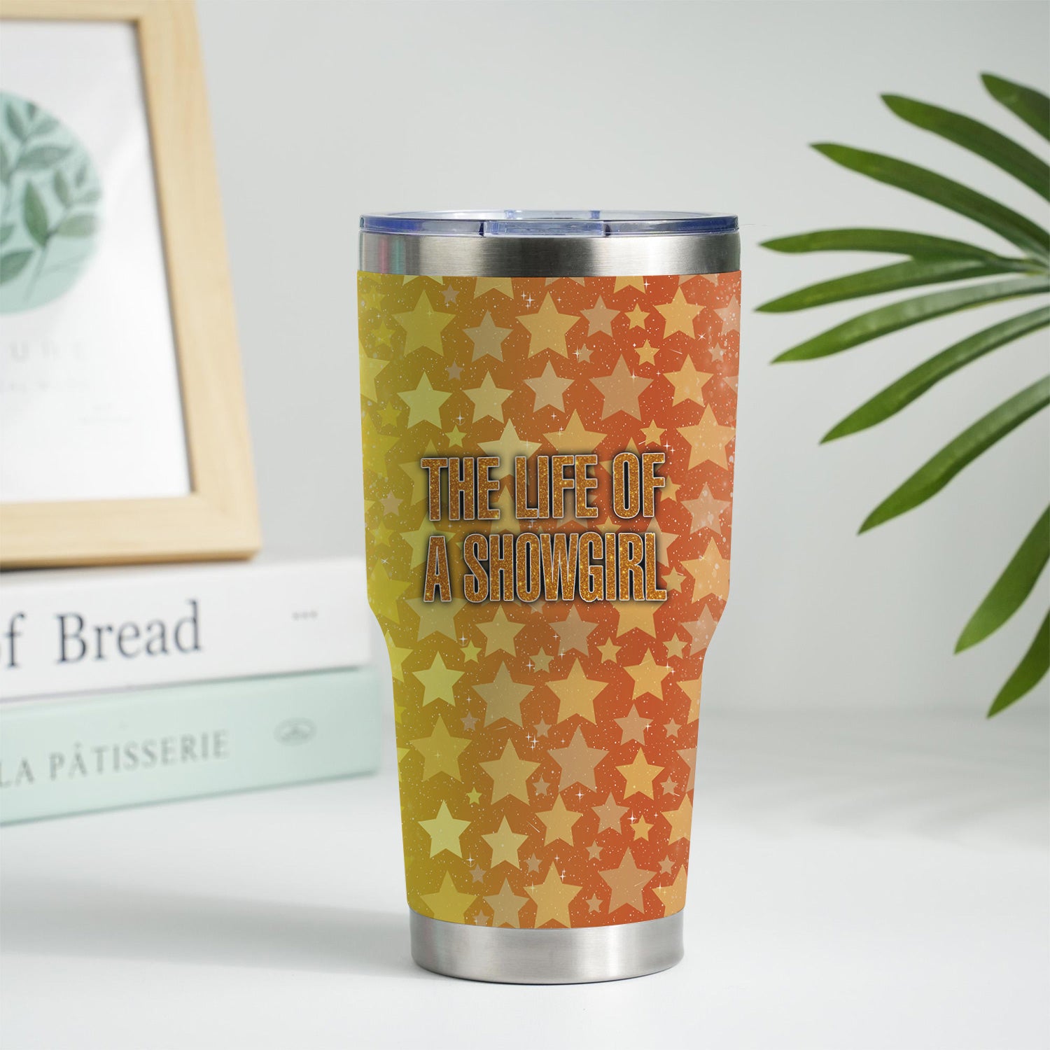 Personalized Women's Showgirl Tumbler - Funny Quote & Glitter Star Graphic Design - Gift for RN LPN CNA