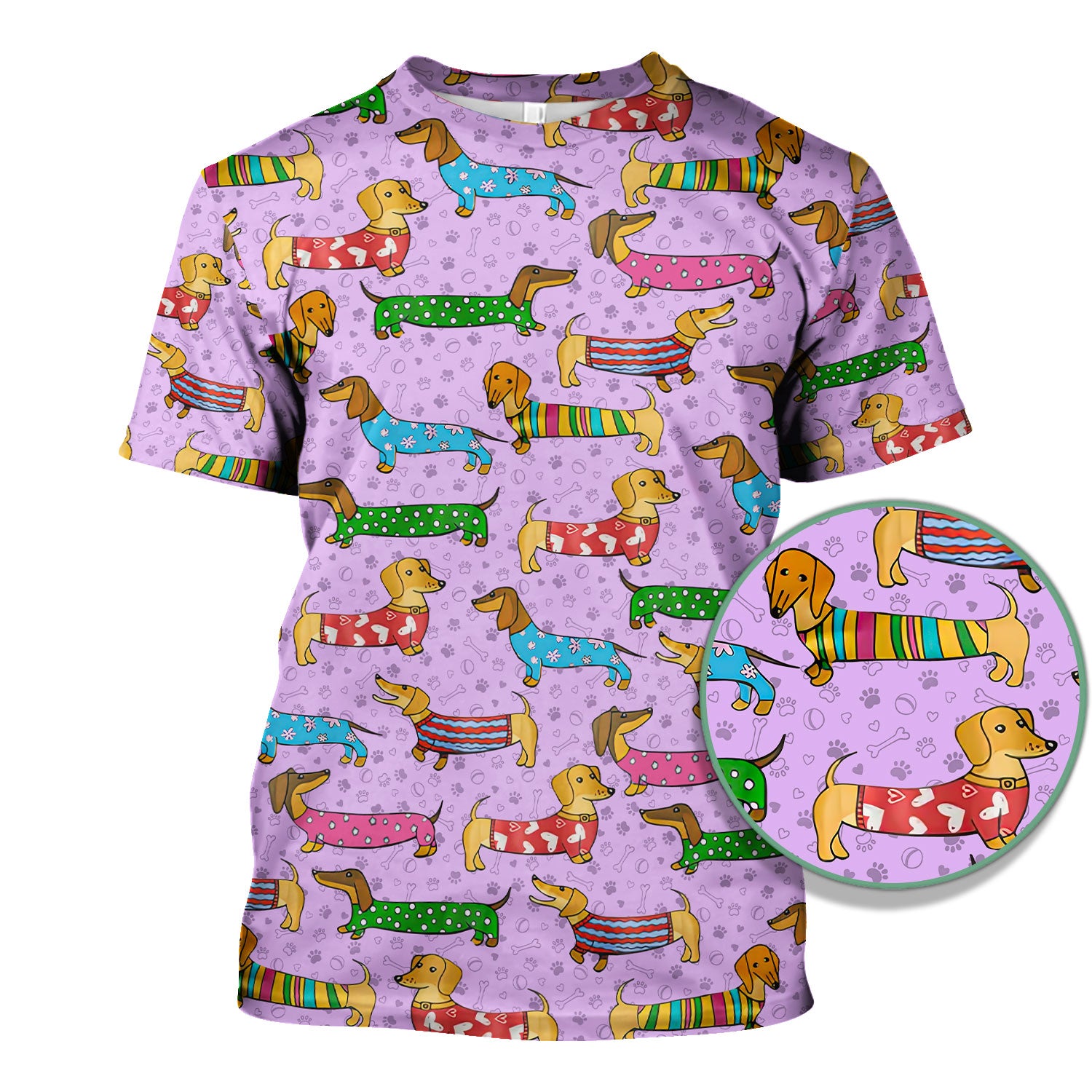 Cute Dachshund Dog Scrub for Nurse - Funny Animal Lover Top for Women - RN LPN CNA Healthcare Workers Gift