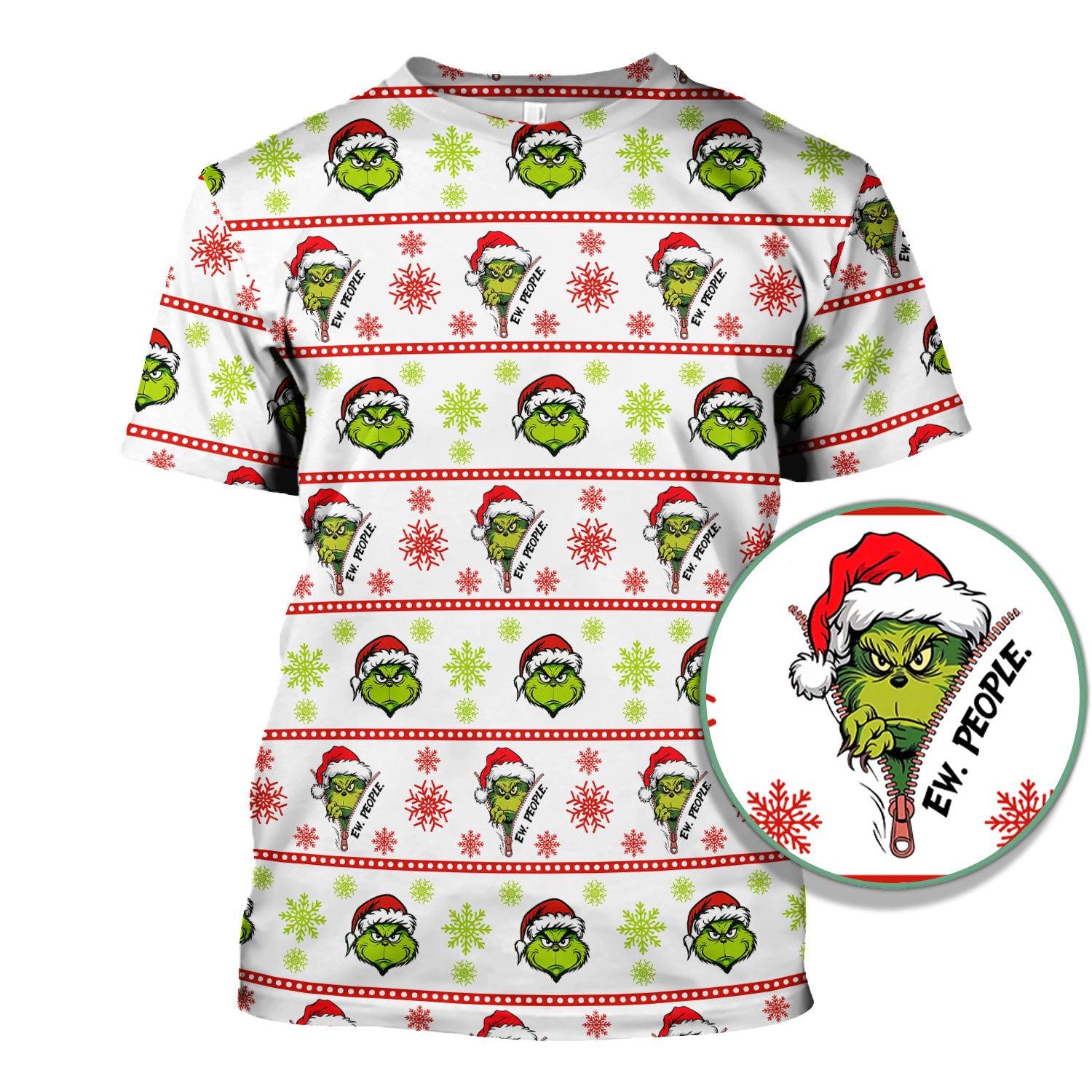 Ew, People Funny Grinch Christmas Scrub Top - Holiday Nurse Shirt - Merry Grinchmas Gift for RN CNA LPN LVN EN
