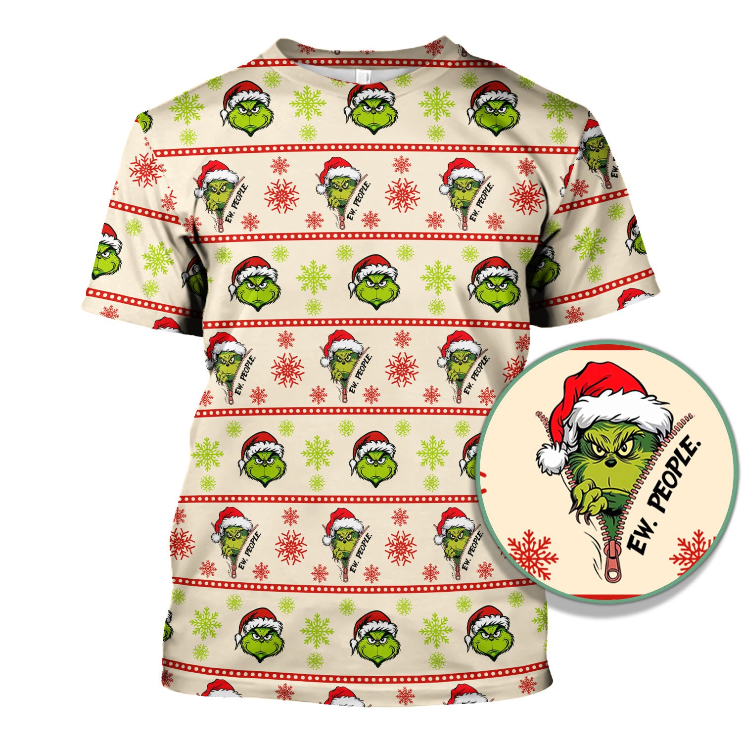 Ew, People Funny Grinch Christmas Scrub Top - Holiday Nurse Shirt - Merry Grinchmas Gift for RN CNA LPN LVN EN