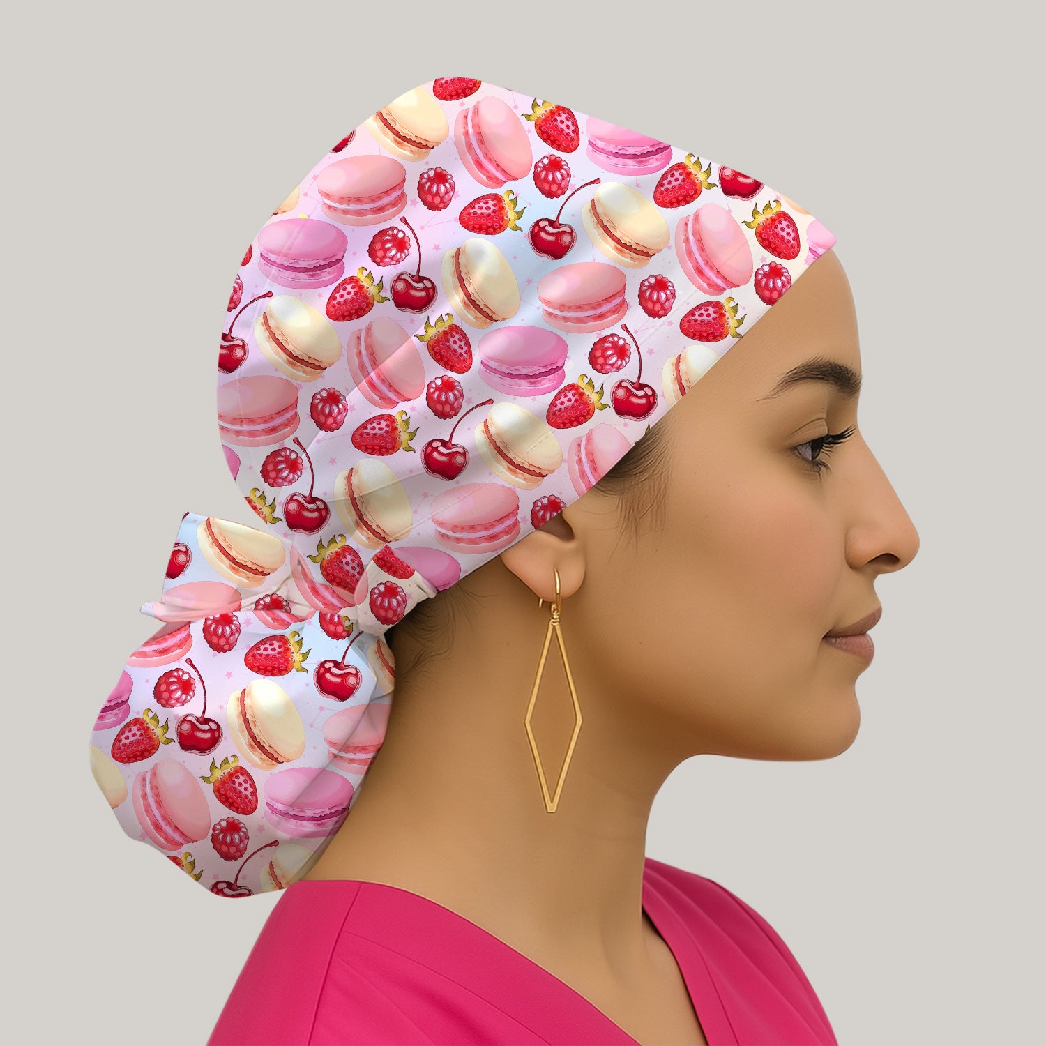 Sweet Dessert Pattern Scrub Cap, Surgical Caps for Doctors