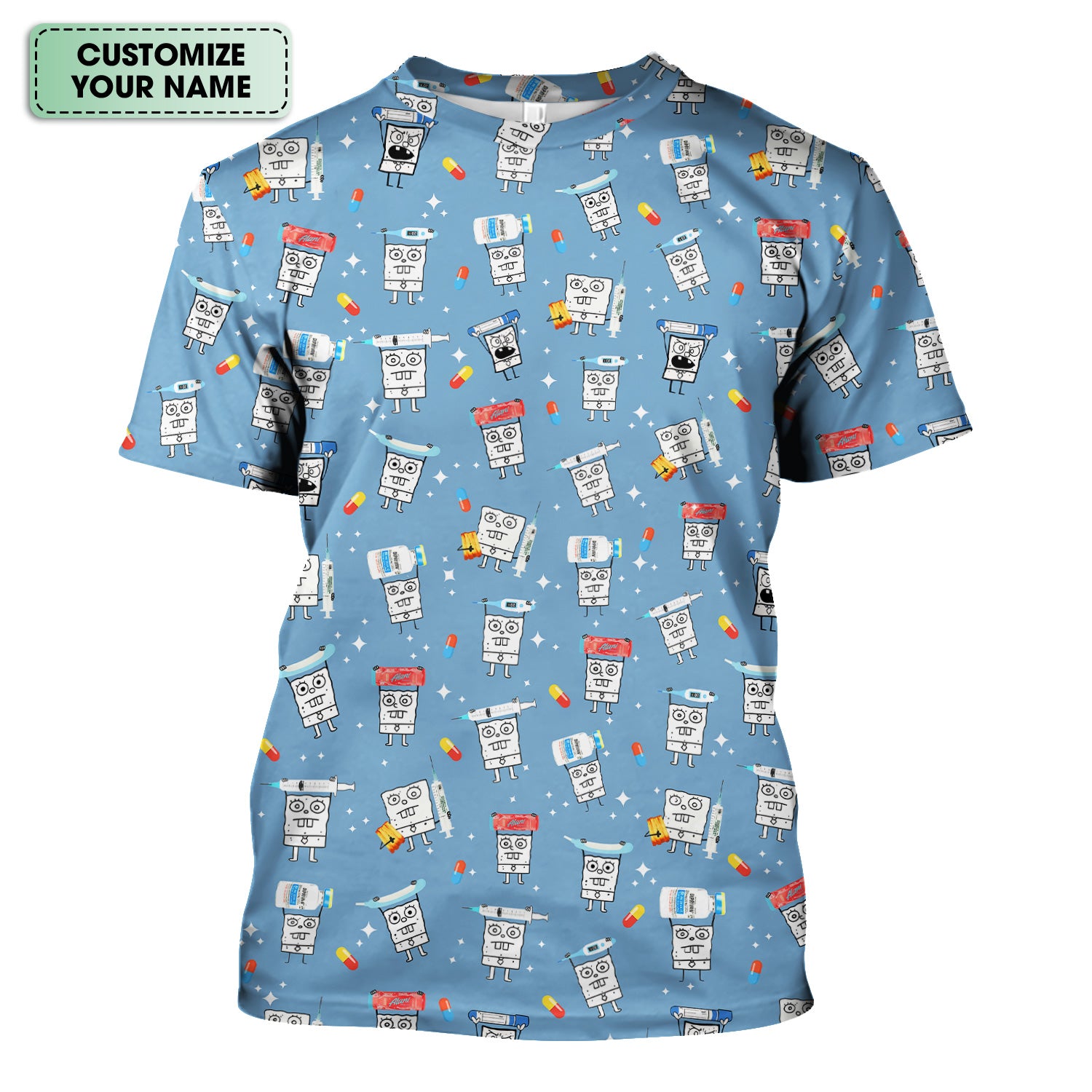 Funny Pharmacist Cartoon T-Shirt - Funny Pharmacist Cartoon Design - Gift for RN LPN Healthcare Workers