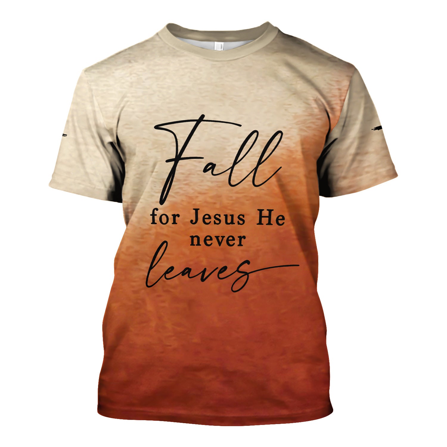 Personalized Christian Nurse T-Shirt - Fall for Jesus He Never Leaves Design - Gift for Women RN LPN & Healthcare Workers