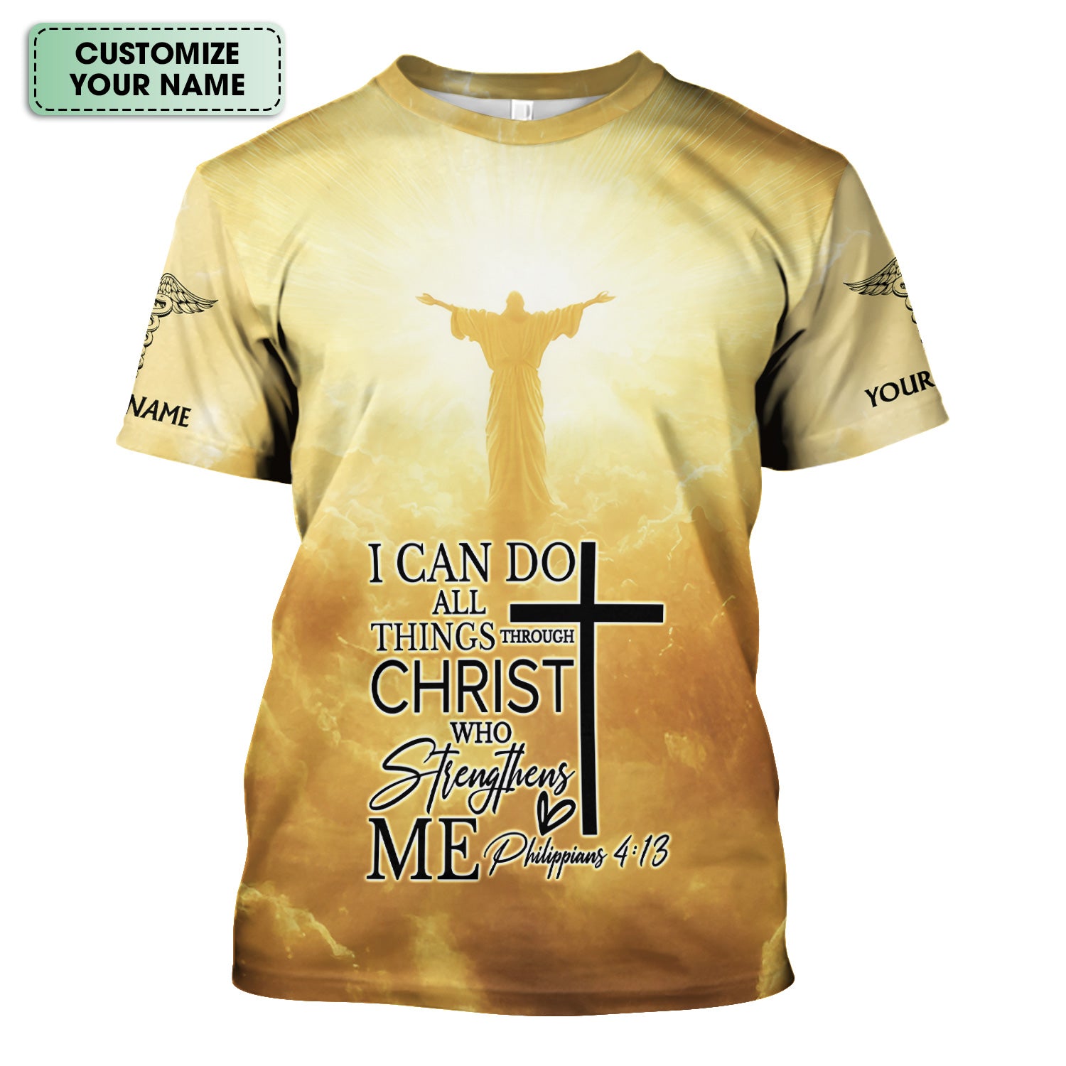 Personalized Nursing Faith Shirt for Women - Bible Verse All Things Through Christ - RN LPN CNA ER Gift