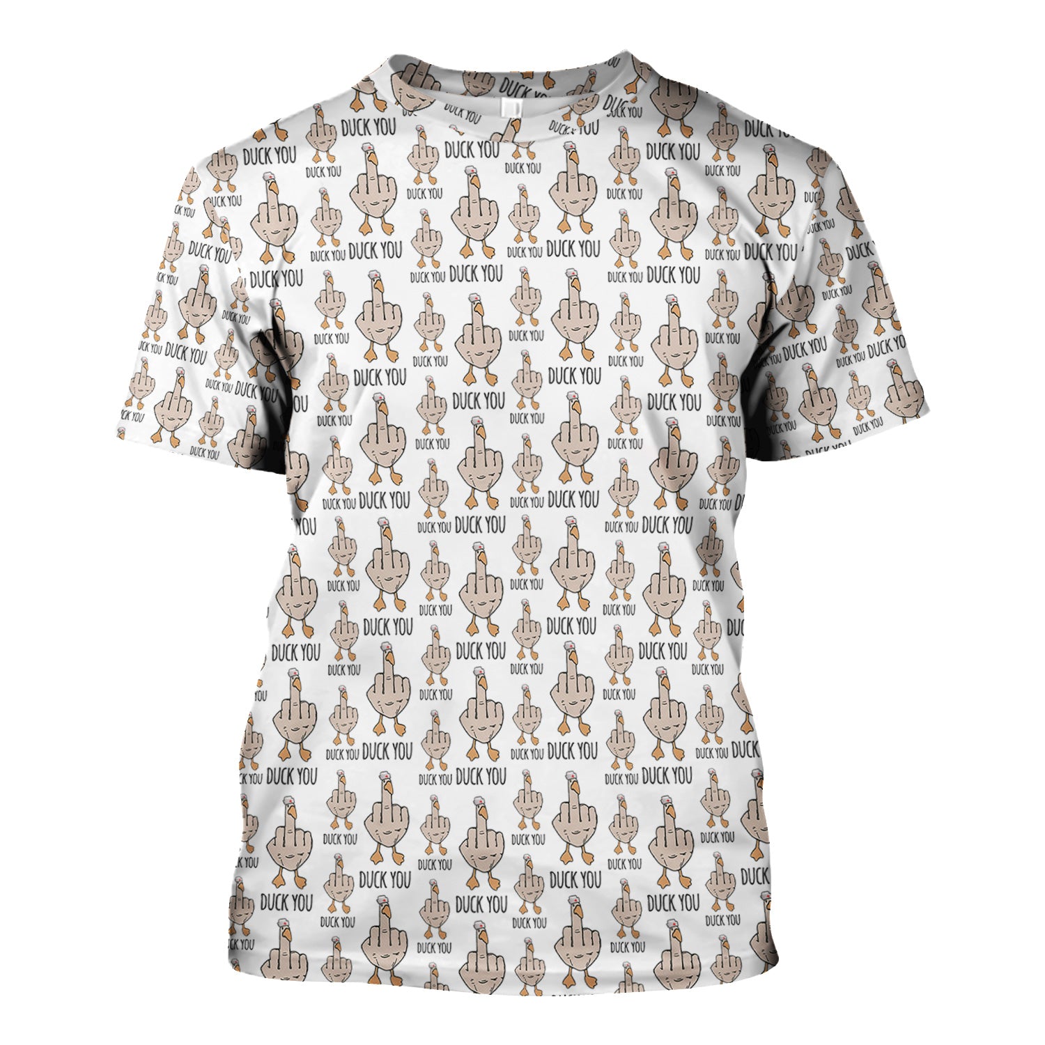 Funny Duck Shirt for Nurse - Sarcastic Duck You & Middle Finger Graphic Tee - Gift for Women RN LPN CNA