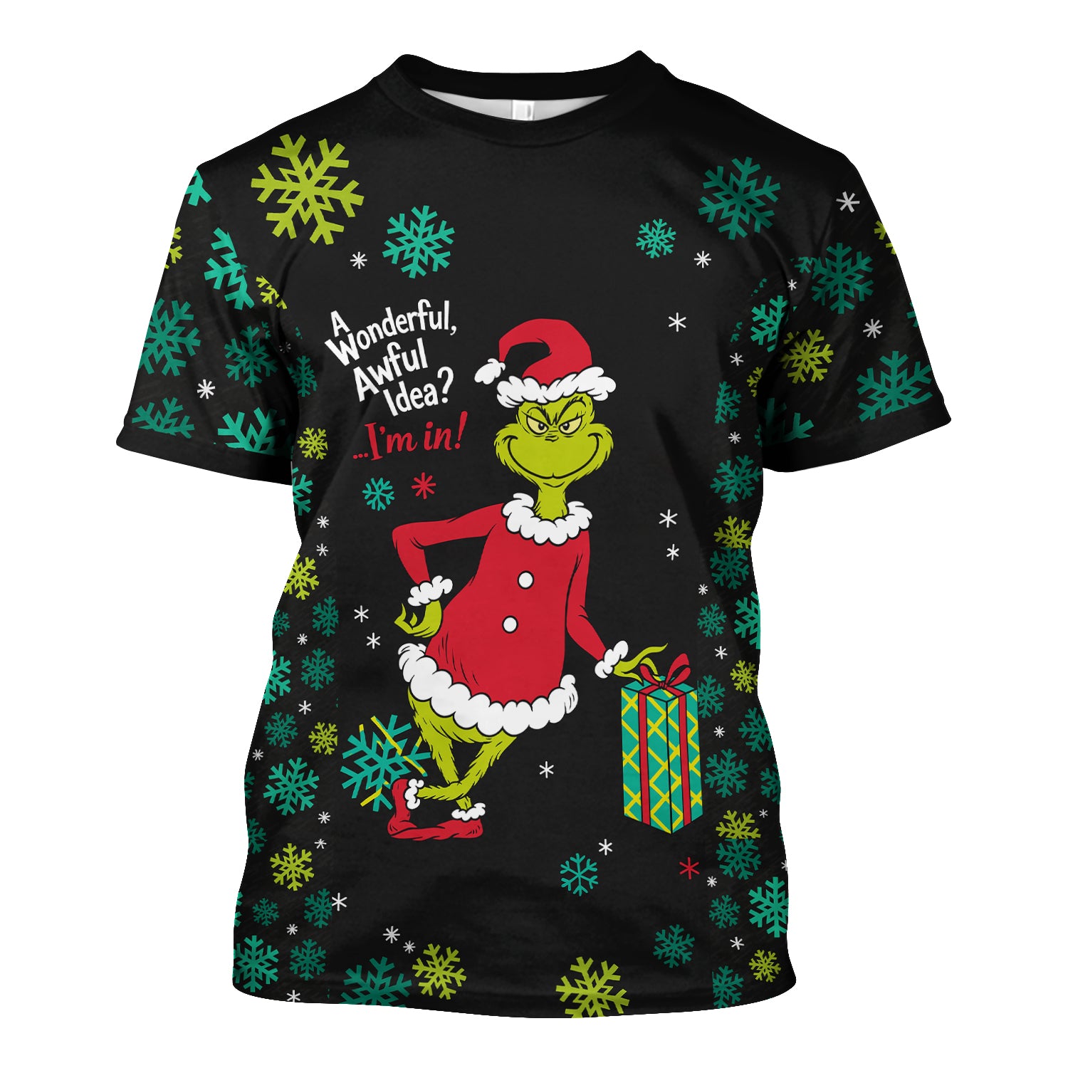 Funny Grinch Christmas Scrub Top - Holiday Medical Uniform for Women - Xmas Gift for RN LPN CNA