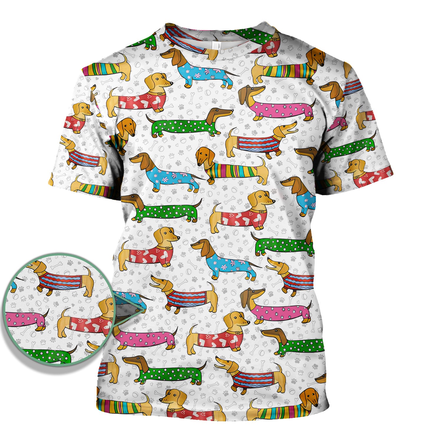 Dachshund Dog Scrub Top - Funny Animal Lover Scrubs For Women - RN LPN CNA Healthcare Workers Gift