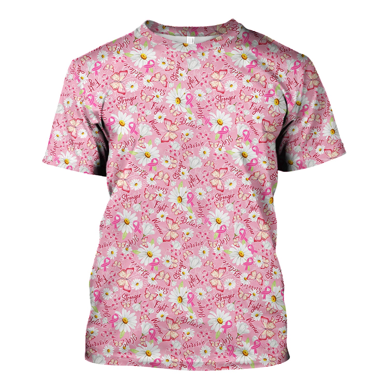 Breast Cancer Awareness Scrub - Warrior Survivor Hope & Pink Ribbon Top - Gift for Women RN LPN CNA