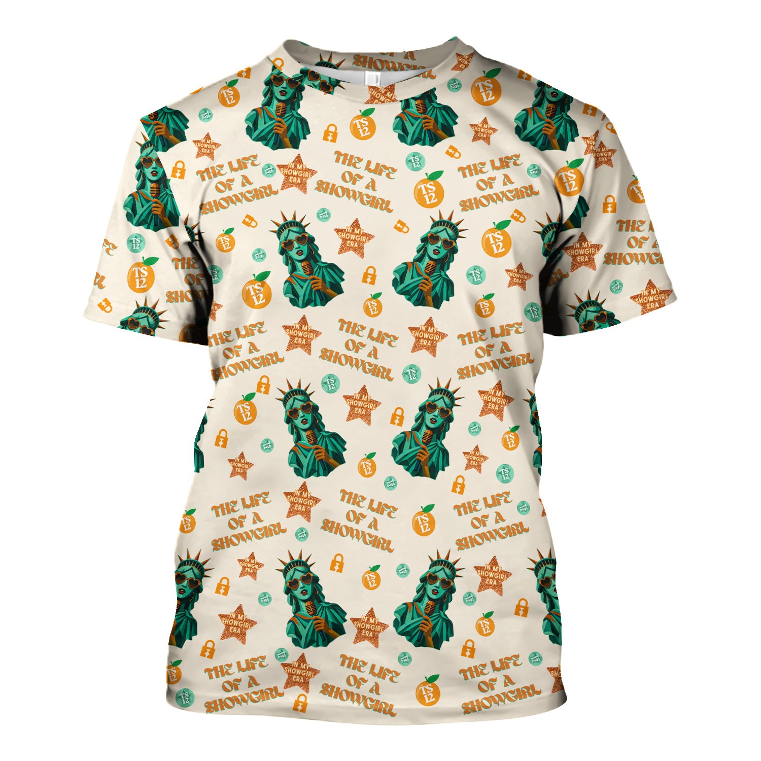 Funny Women's Showgirl Shirt - Cool Liberty Statue TS12 Orange Graphic Tee - Gift for Healthcare Professionals & Nursing Students