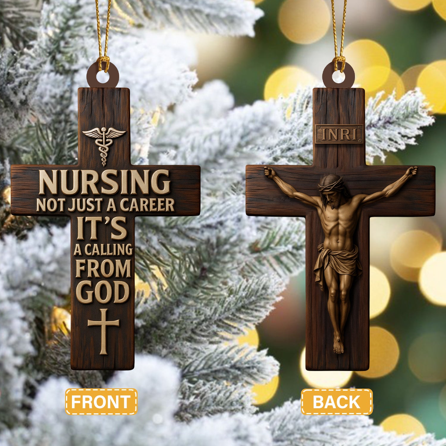 Christian Nurse Cross Ornament - Nursing Not Just a Career It’s a Calling from God - Religious Christmas Tree Decor Gift