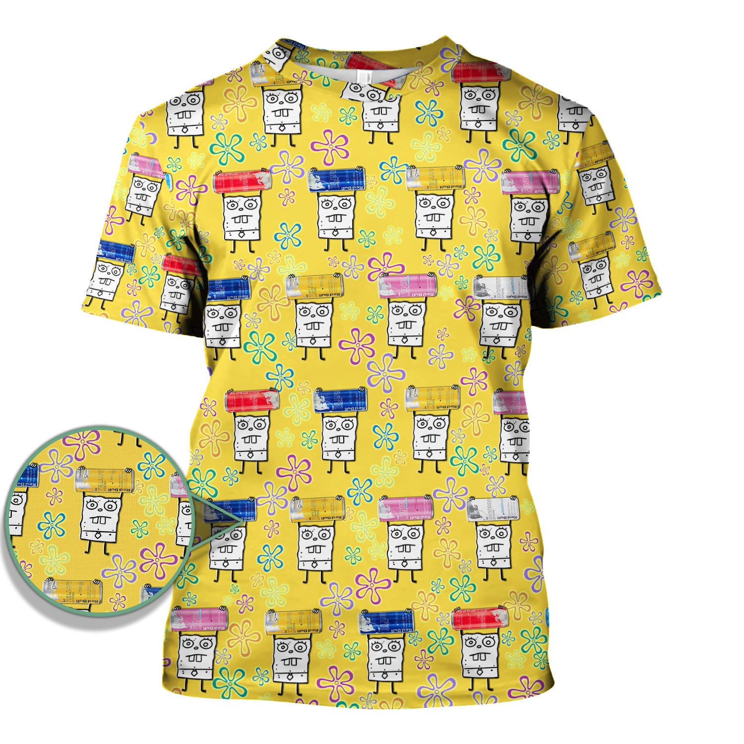Funny Doodle Bob Energy Drink Nurse Shirt - Cute Cartoon Medical Graphic Tee - Gift for RN MD CNA RT Paramedic Phlebotomist Healthcare