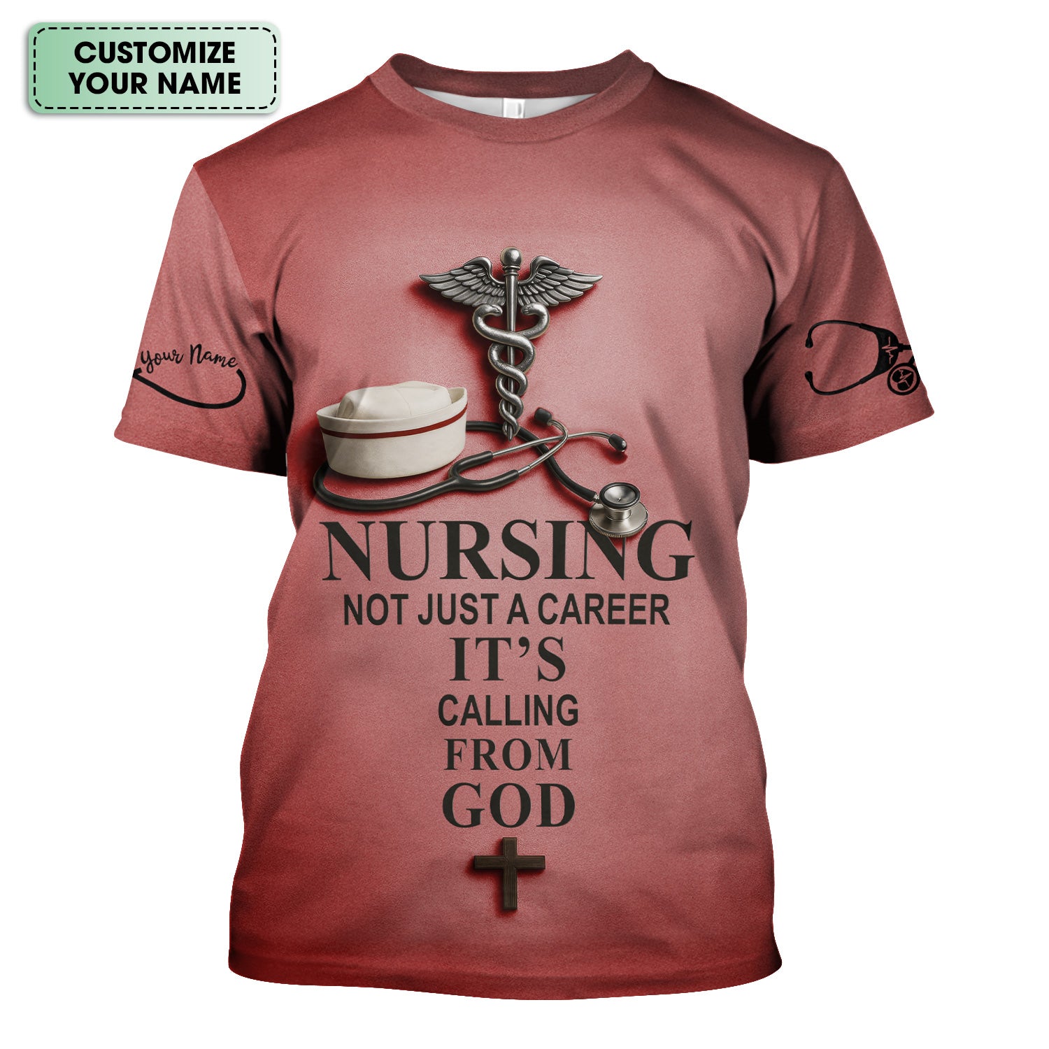 Christian Nurse T-Shirt - Nursing Is a Calling from God - Multiple Colors Option - Gift for Women RN CNA LPN