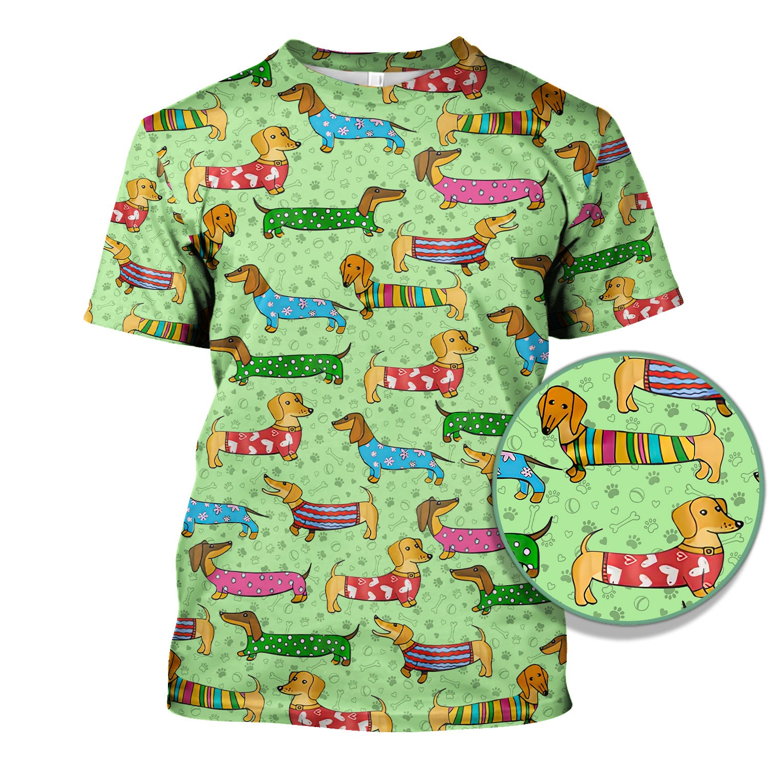 Cute Dachshund Dog Scrub for Nurse - Funny Animal Lover Top for Women - RN LPN CNA Healthcare Workers Gift