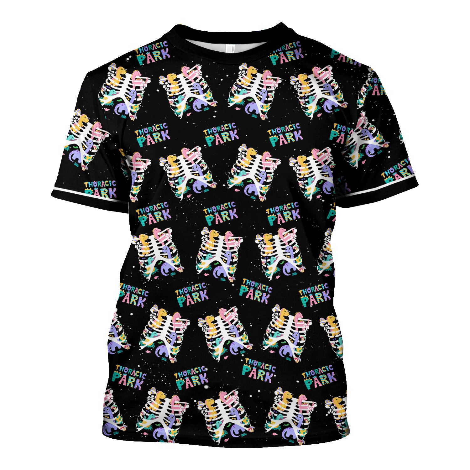 Funny Thoracic Park Nurse Shirt - Colorful Skeleton Rib Cage Medical T-Shirt - Gift for CNA, LPN, Medical Worker