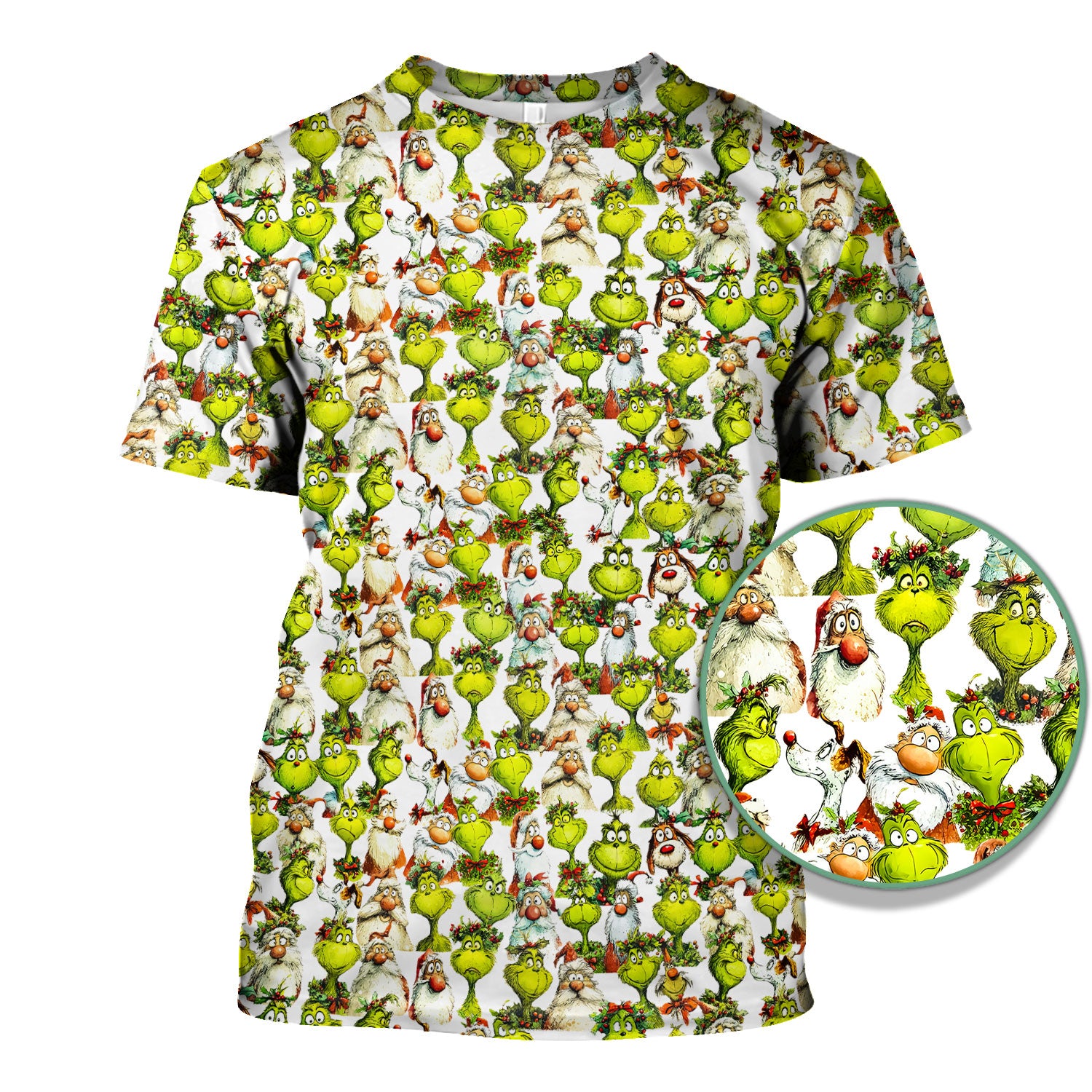 Grinch Nurse Scrub Shirt Multi Colors - Funny Cartoon Character Scrub Top - Christmas Holiday Nursing Workwear with Pockets