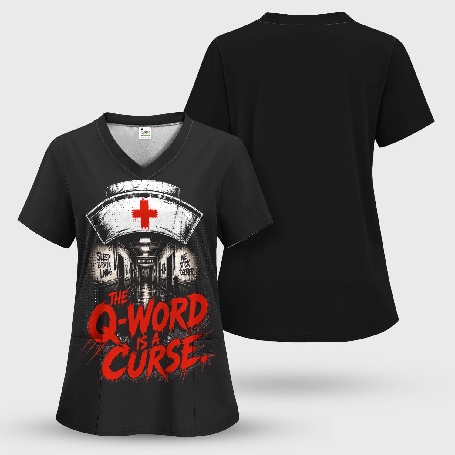Funny Q-Word Is A Curse T-Shirt, Emergency Room Nurse Tee for ER Nurses