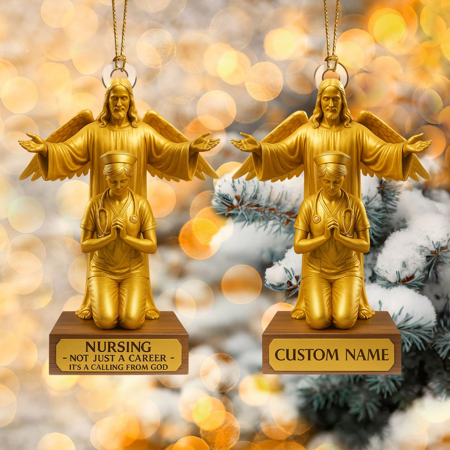 Personalized Nurse Angel Ornament, Guardian Angel Nursing Ornament, Christmas Gift For RN And LPN