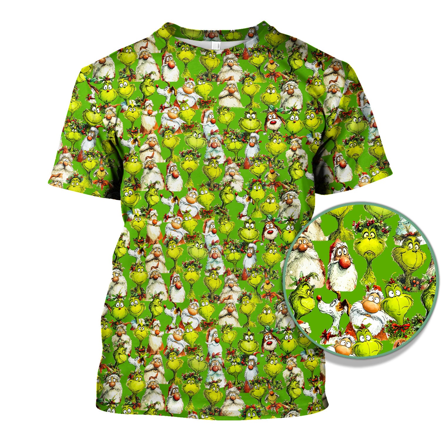 Grinch Nurse Scrub Shirt Multi Colors - Funny Cartoon Character Scrub Top - Christmas Holiday Nursing Workwear with Pockets