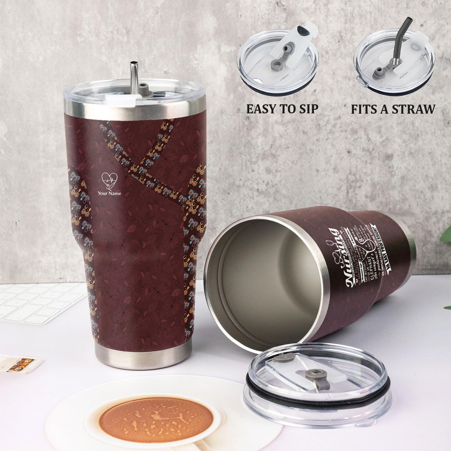 Custom Nursing Requirements Tumbler - Funny Quote Medical Cup - Personalized Gift for Nurses RN CNA LPN